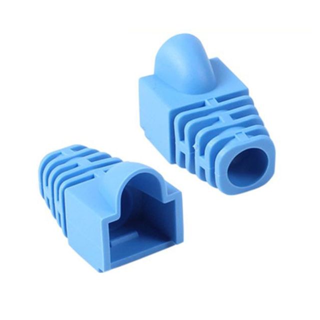 RJ 45 CAT.6 통부트 7파이 블루 100개 패키지