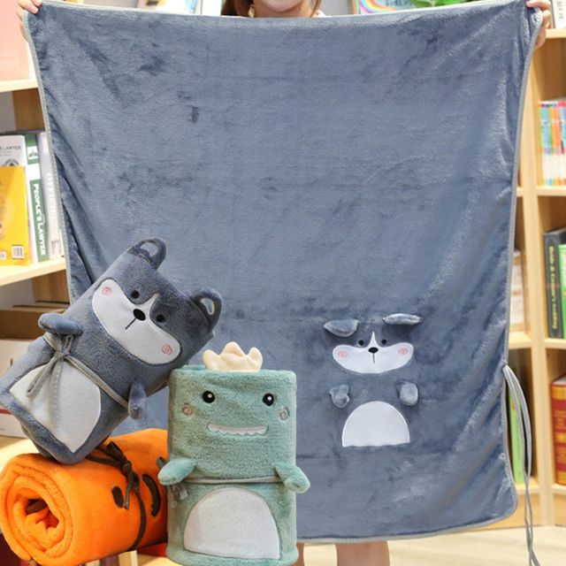 겨울 방한 부드러운 러블리 인형 극세사 무릎담요