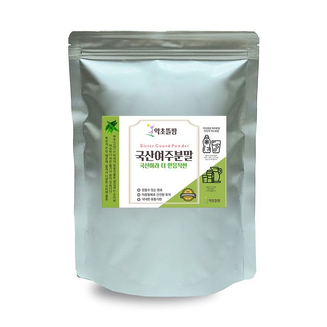 뜰팡 국산 여주분말 500g 이중지퍼백 건강 기능성 분말