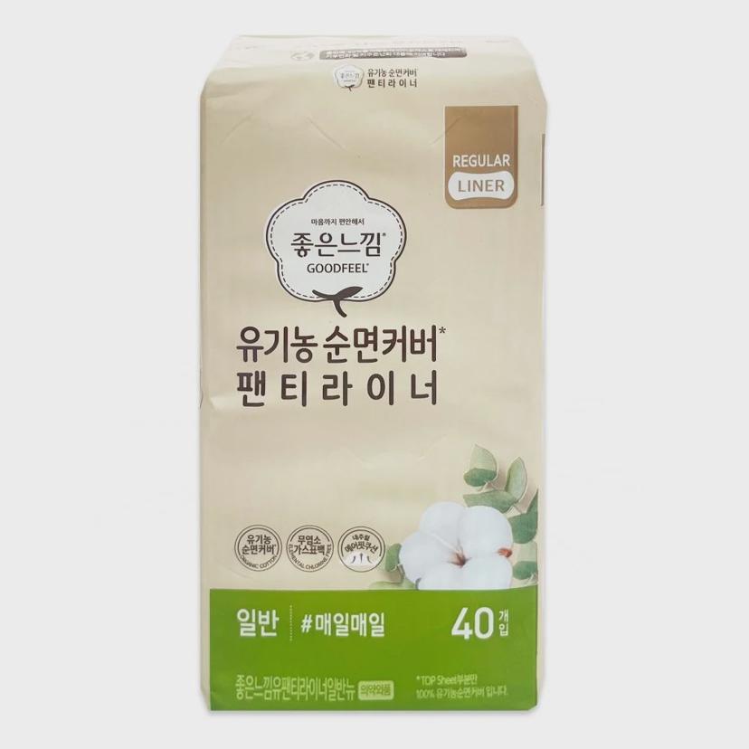 좋은느낌 유기농 순면 팬티라이너 일반 40P 세트