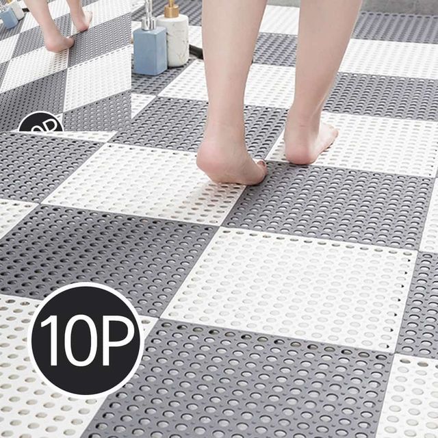 논슬립 물빠짐 매트 10P, 욕실바닥 화장실 베란다용