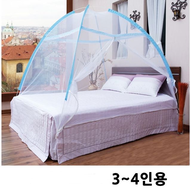 KT원터치네트모기장 3-4인용 침대용 벌레 차단 솔루션