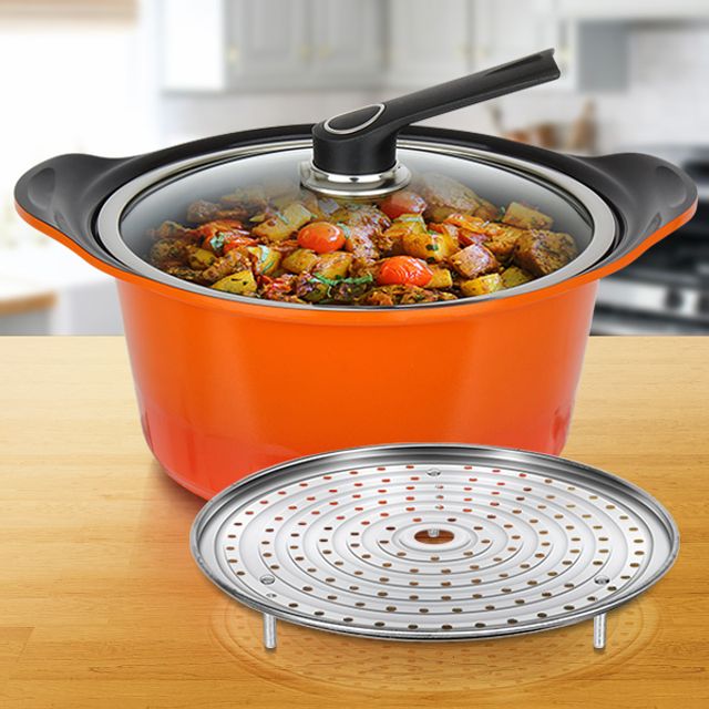 키친아트 세라믹 양수 냄비 28cm - 대형 찌개 코팅 주물