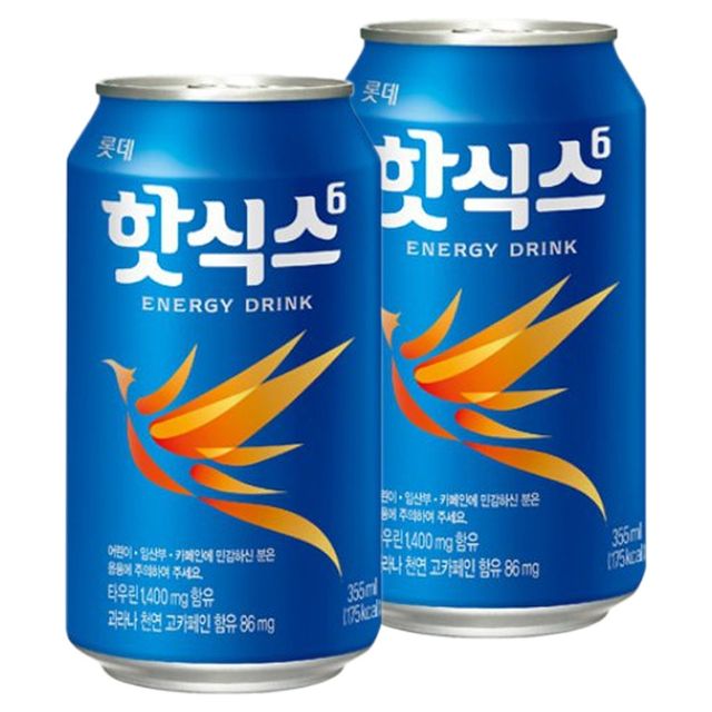롯데 핫식스 355ml x 24캔 에너지음료 카페인 충전