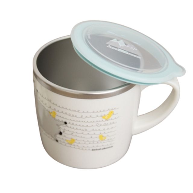 캐릭터 뚜껑 스텐컵 250ml 유아 이유식 손잡이 물컵