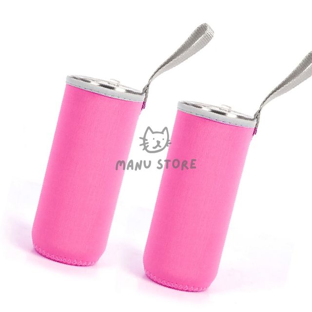 보냉 판촉물 물병 파우치 2P세트 280ml 핫핑크