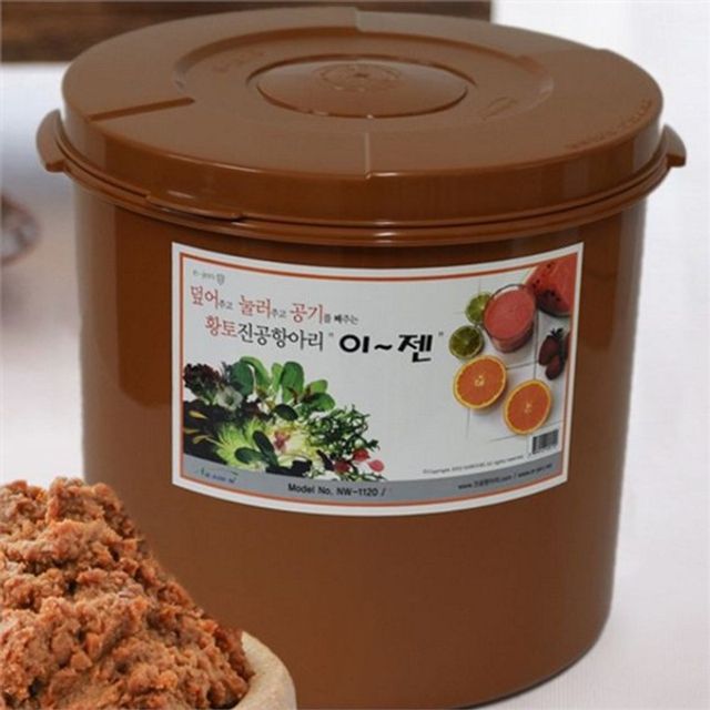 황토 김치통 진공 밀폐 용기, 가정용 대용량 항아리