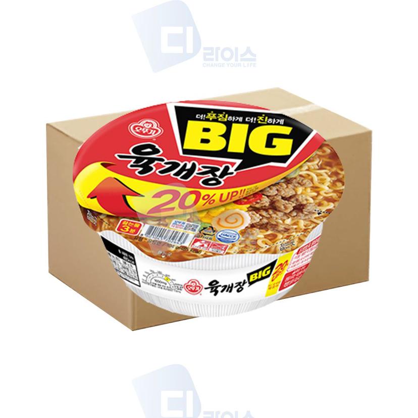오뚜기 육개장 사발면 104g 24개입 1박스 컵라면