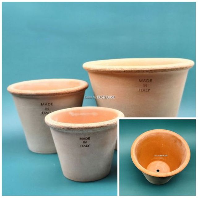 이탈리아 LS Roc수제 토분 콘 20x16cm 미니도자기화병 거실화병 미니화병 인테리어화병