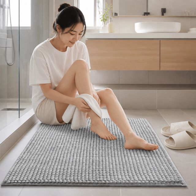 욕실 주방 미끄럼방지 발판 세척 가능한 셔닐 카페트