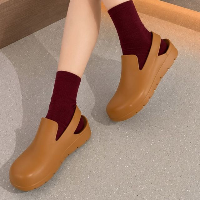 편안한 쿠션 라운드 클로그 남녀공용 데일리 슬리퍼