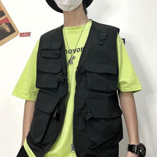 남성 다용도 조끼, 캠핑 등산 낚시 작업 베스트