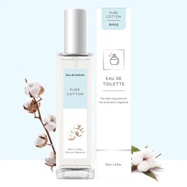 더허브샵 퓨어코튼 오드뚜왈렛 50ml - 깨끗한 향수
