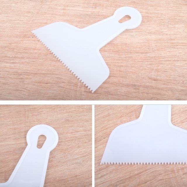 건축 타일 시공용 넓은면 PVC 톱니 뿔헤라 도구