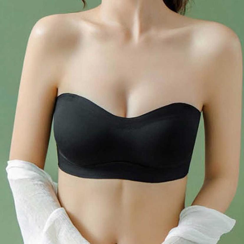오프숄더 튜브탑 웨딩브라 - 패드 투명끈 포함 속옷