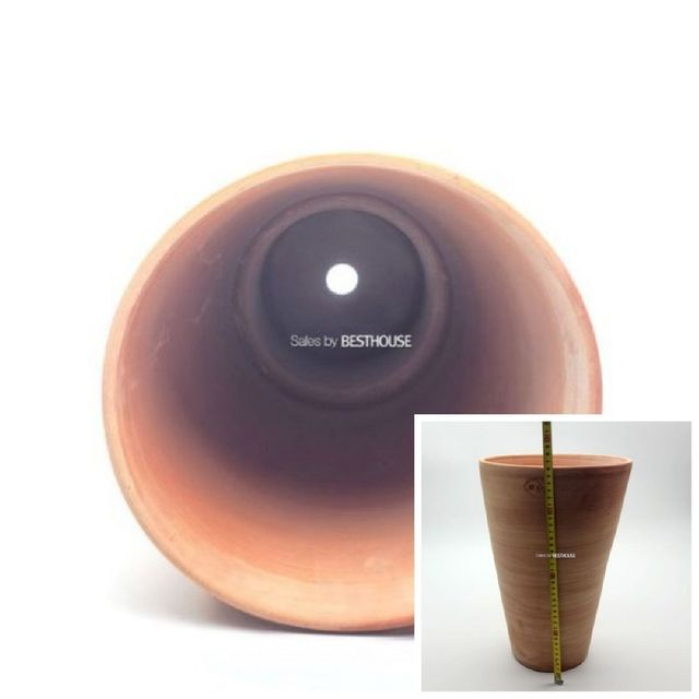 이탈리아 토분 빈티지 마블링 로즈분 꼬깔 R30 30x45cm 인테리어화분 원형화분 식물화분 베란다화분