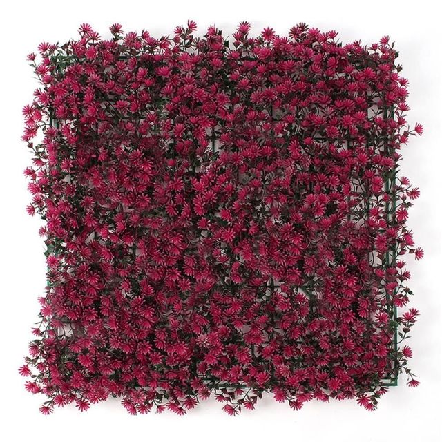 벽장식 인조잔디 50x50cm 와인