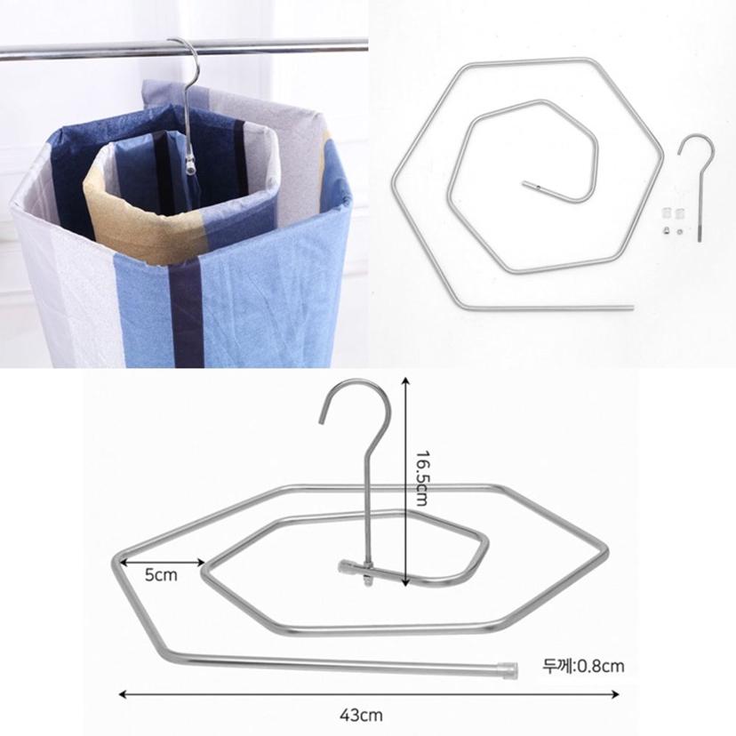 공간 활용 트위스트 이불 건조대 빨래 이불 걸이