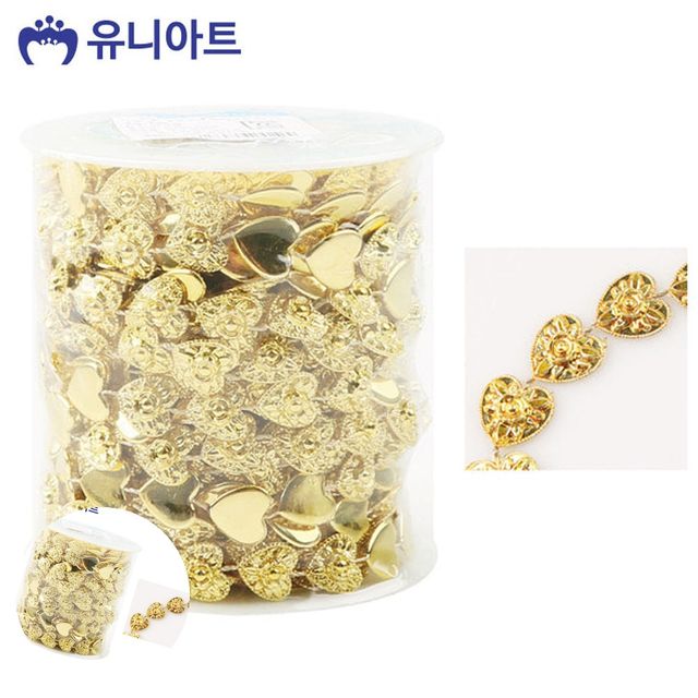 비즈공예팔찌부자재 비즈공예 롤체인줄 금색