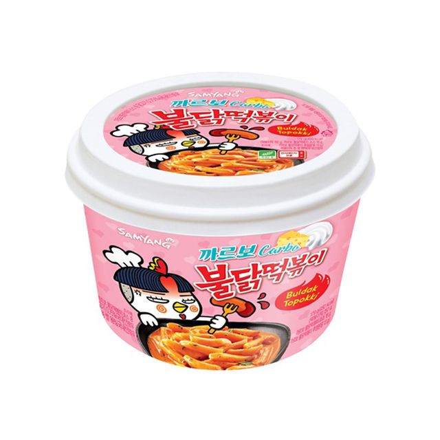 삼양 까르보불닭떡볶이 큰컵 16개 1박스 크리미 매운맛 컵떡볶이