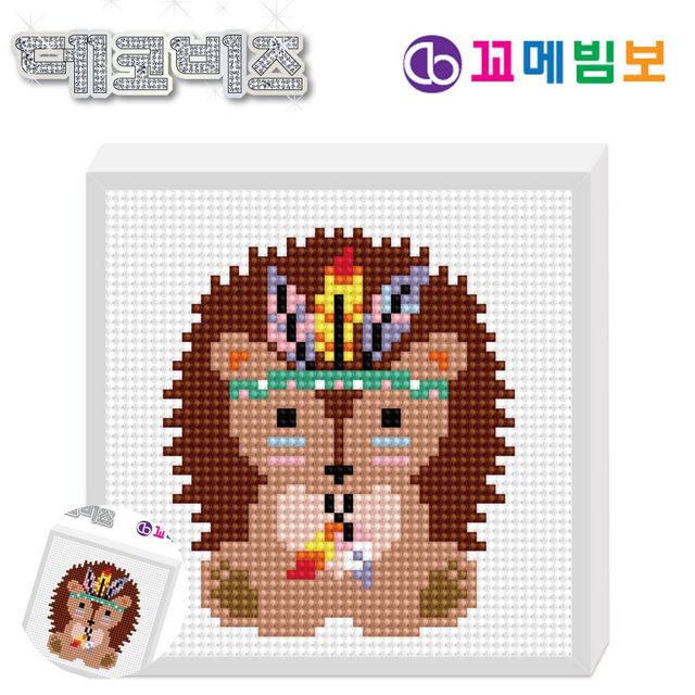 액자보석십자수 어린이보석십자수 데코비즈 150 보석십자수 F03 인디언 사자