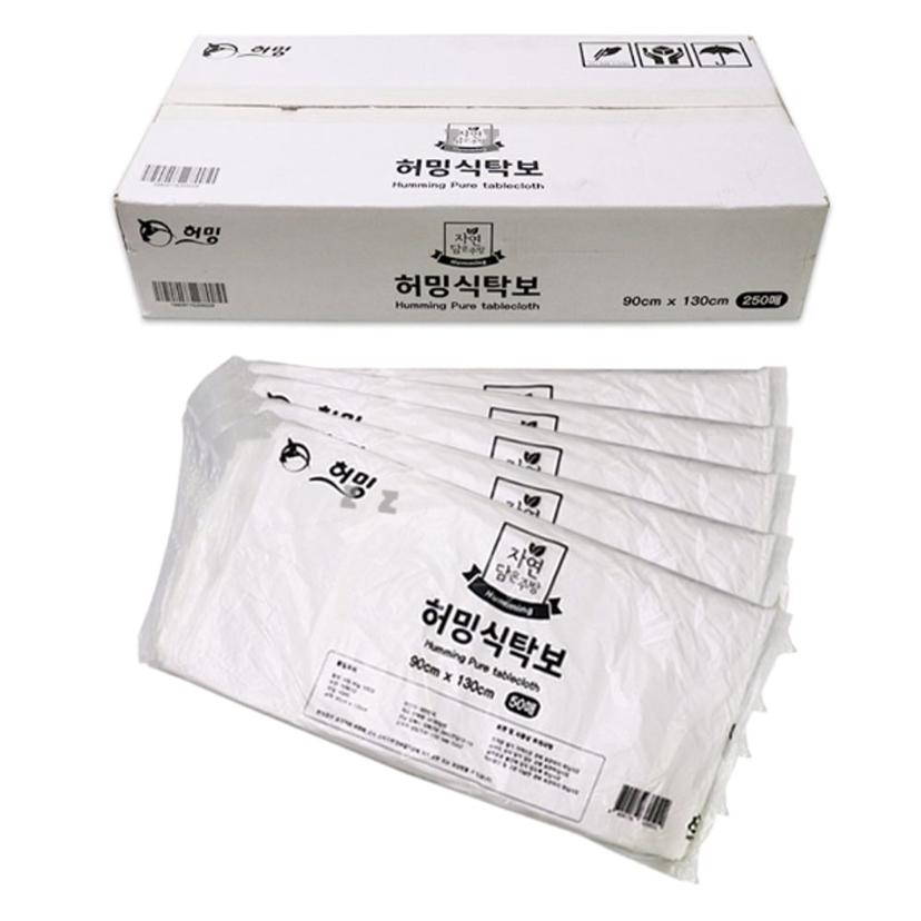 허밍 일회용 식탁보 250매 업소용 횟집 비닐 테이블보