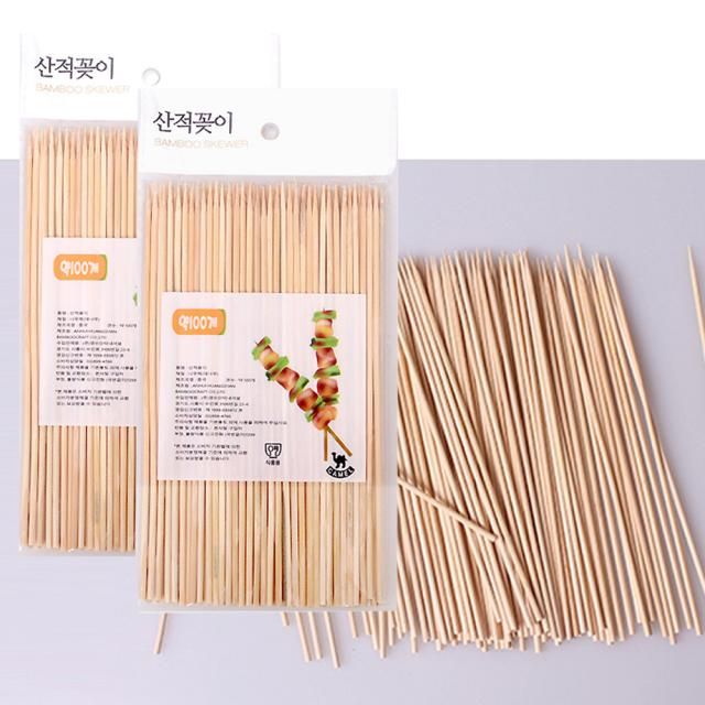 산적꽂이 (대) 18cm 100P - 나무 꽂이 주방용품