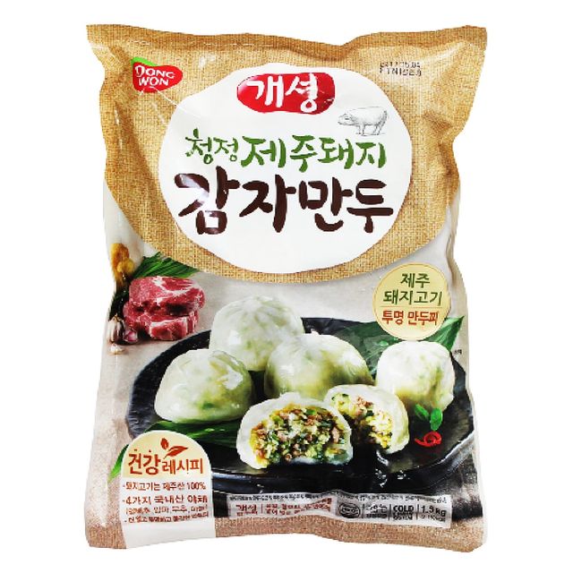 동원 개성 제주돼지 감자만두 2kg - 쫄깃한 만두피와 풍부한 속