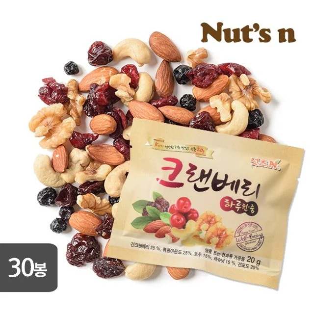 넛츠앤 크랜베리 30봉, 기타견과류 실속형 간식 세트