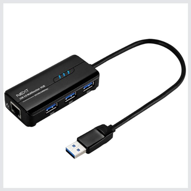 이지넷 USB 3.0 3포트 허브 + 기가비트 랜 콤보 장치