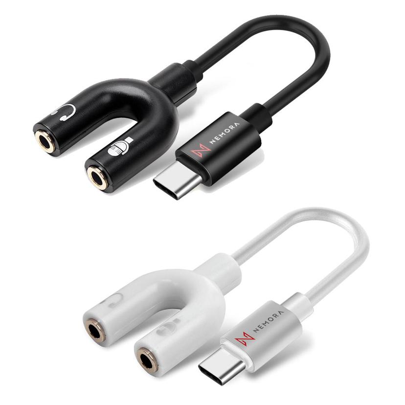 C타입 to 3.5mm PC 헤드셋 변환 케이블 - 네모라