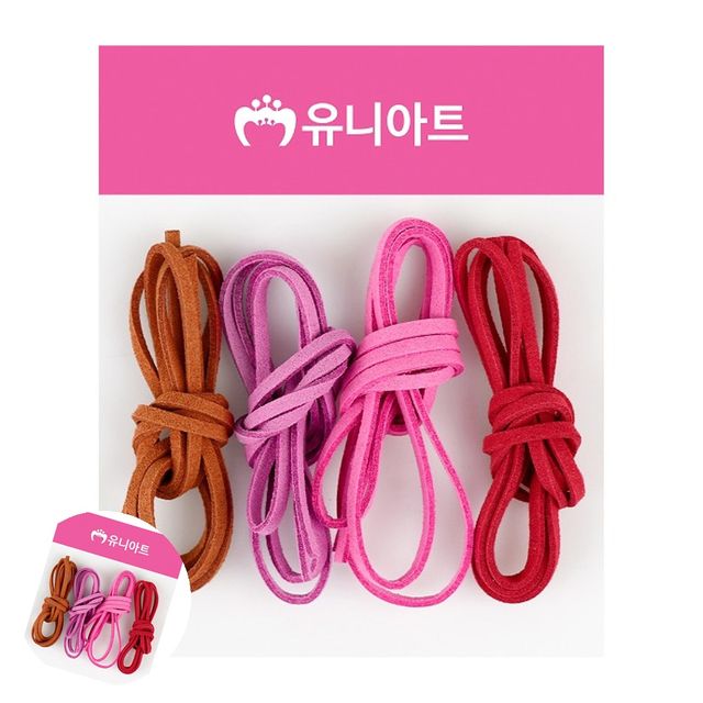 스웨이드목걸이끈 가죽끈팔찌 가죽공예끈 혼합 1번 4개입