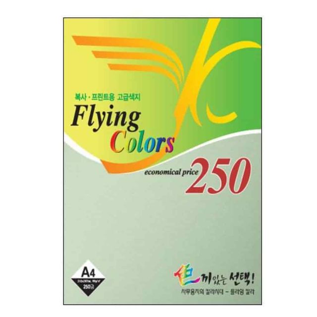 플라잉칼라 A4 80g 250매 연못색 A4색지 고급A4용지 칼라용지 프린트용지