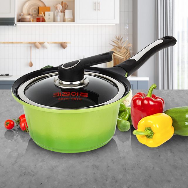 키친아트 세라믹 냄비 편수 18cm 라면 전골 냄비