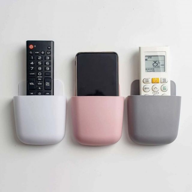 정리홀더 핸드폰걸이보관함 벽면수납함 휴대폰홀더 리모컨정리함