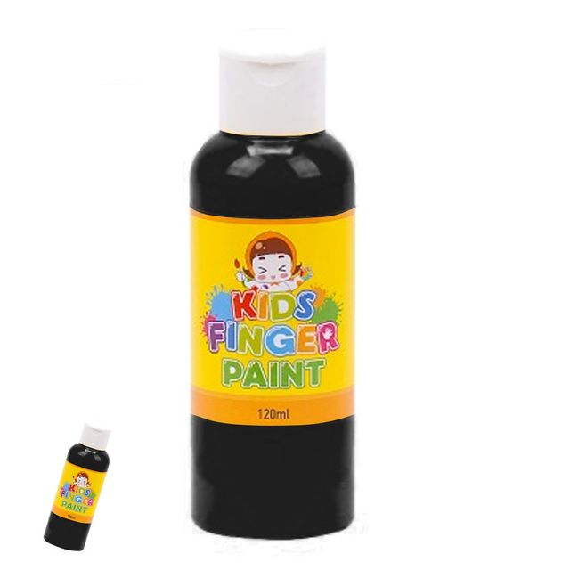 핑거페인트 검정색 120ml 미술놀이 그림교구 물감