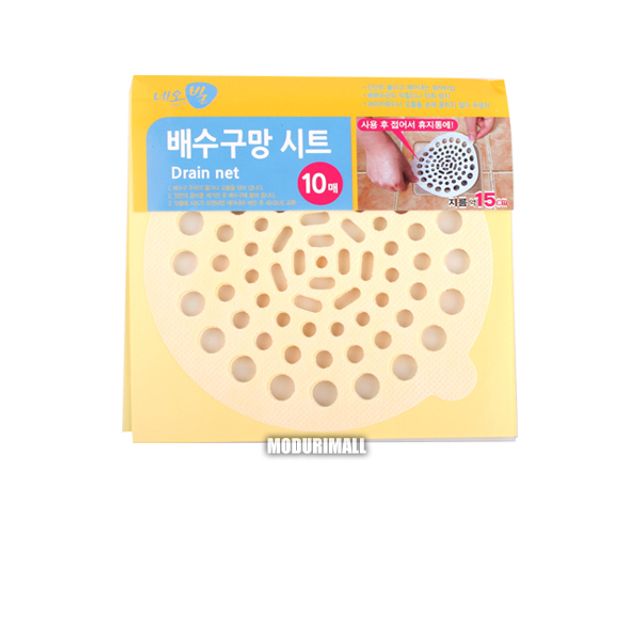 배수구망 시트 10매 - 일회용 거름망 배수구 덮개
