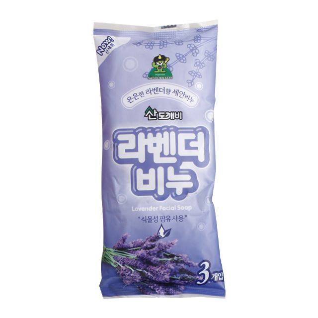 산도깨비 라벤더 비누 3개입 - 향기로운 클렌징 비누