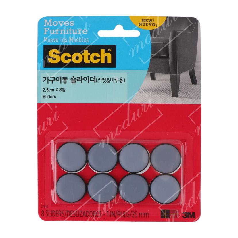 스카치 층간소음 방지 가구 슬라이더 - 원형 소 8입