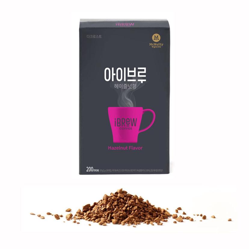 콜롬비아 아이브루 헤이즐넛 커피 스틱 200T 대용량