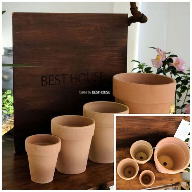 베트남 토분 살구색 키큰기본형 알토플라워 24x27cm 인테리어화분 원형화분 식물화분 베란다화분