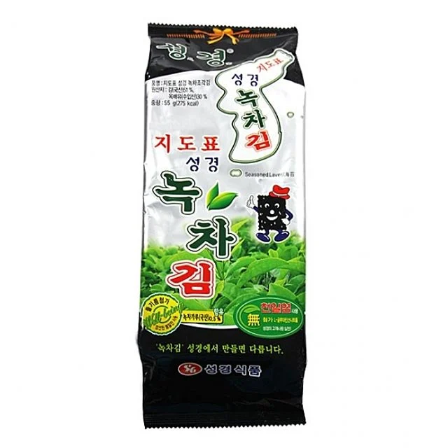 지도표 성경녹차조각김 50gX20개입 - 바삭한 녹차 향 김