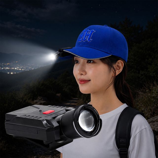 두손을자유롭게 LED 충전식 모자 랜턴 헤드랜턴 캡라이트