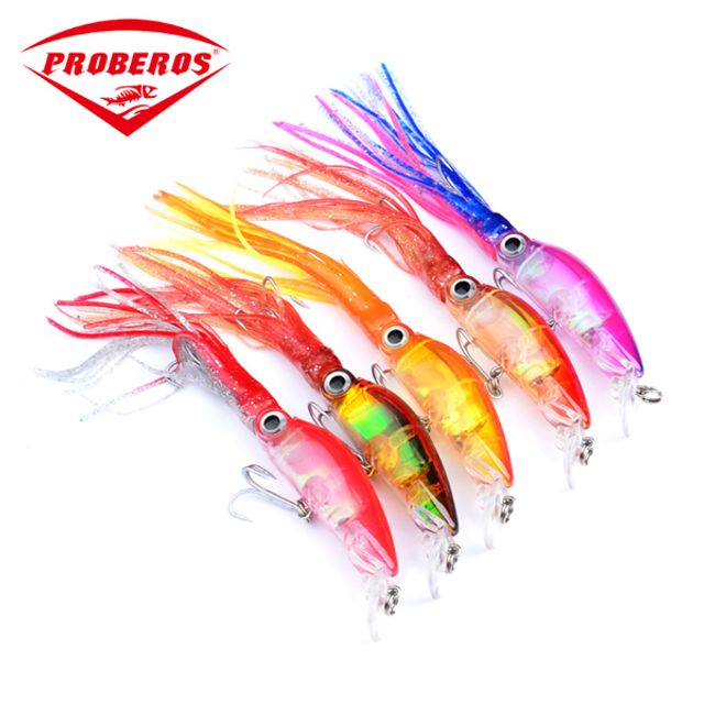 PROBEROS DW310 스퀴드 오징어 하드베이트 - 실제 오징어 모방 루어