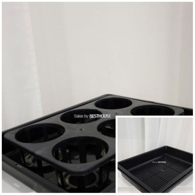 저면관수 대형 플라스틱 트레이 1호 53x37cm 타공 구멍o 플라스틱화분 인테리어화분 정원용품 플라스틱화분