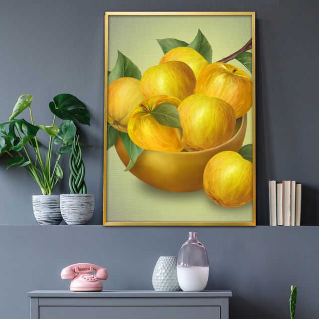 사과그림 액자 A2 2APP3 풍수그림 돈들어오는 - 재물과 복을 부르는 벽걸이 그림