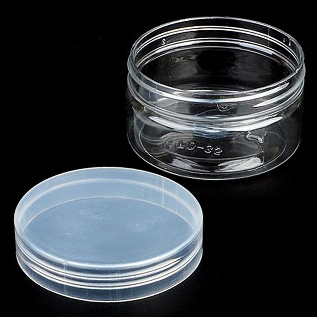 원형통 7cm 120ml 투명 수납 케이스 플라스틱 보관함