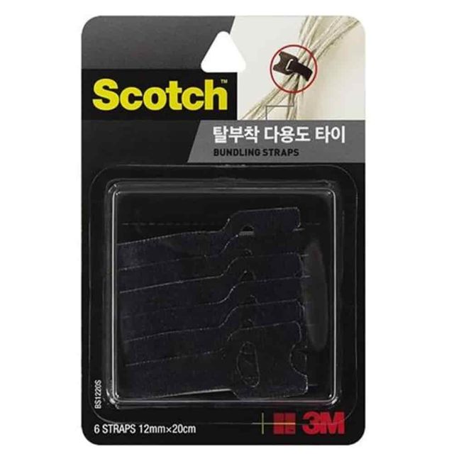 케이블타이 12mmx20cm 6p 전선타이 본체선정리 케이블정리타이 재사용타이