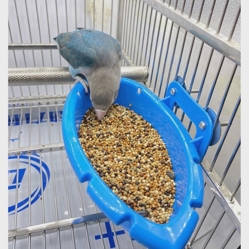걸이식 앵무새 욕조 및 식기 - 조류용 목욕통 먹이통