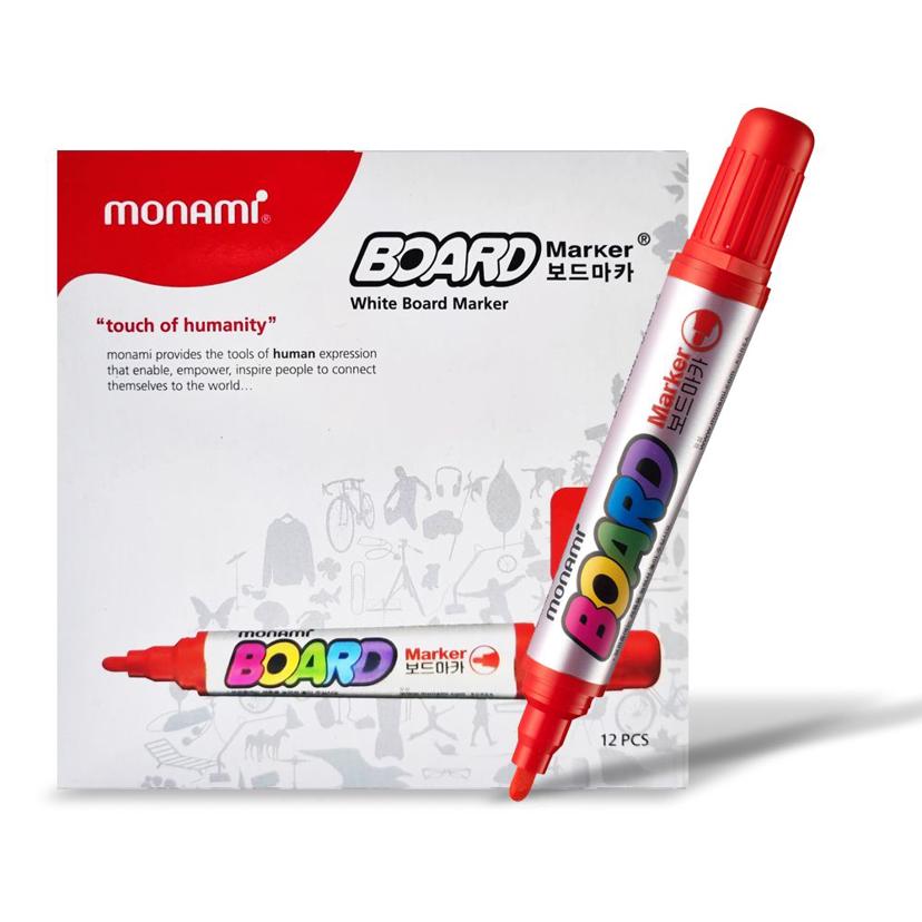 모나미 보드 마카펜 빨강색 12개입 1갑 대용량 세트